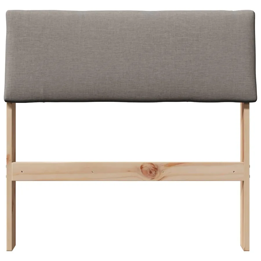 Tête de lit capitonnée Taupe 80 cm Pin massif - 4