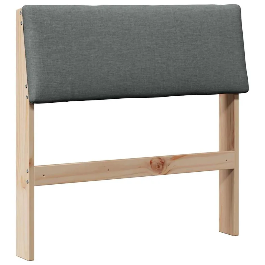 Tête de lit capitonnée Gris foncé 80 cm Pin massif - 2