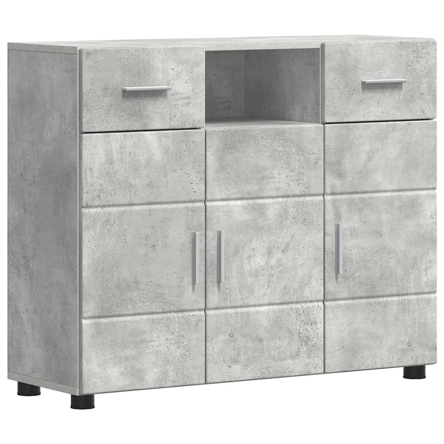 Cabinet en Bois avec tiroir Gris béton 88,5 x 30,5 x 73 cm - 2