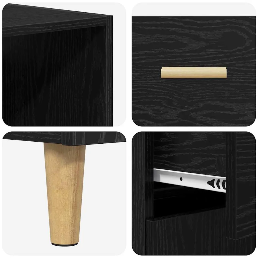 Haut Armoire Chêne noir 69,5 x 32,5 x 180 cm Bois d'ingénierie - 11