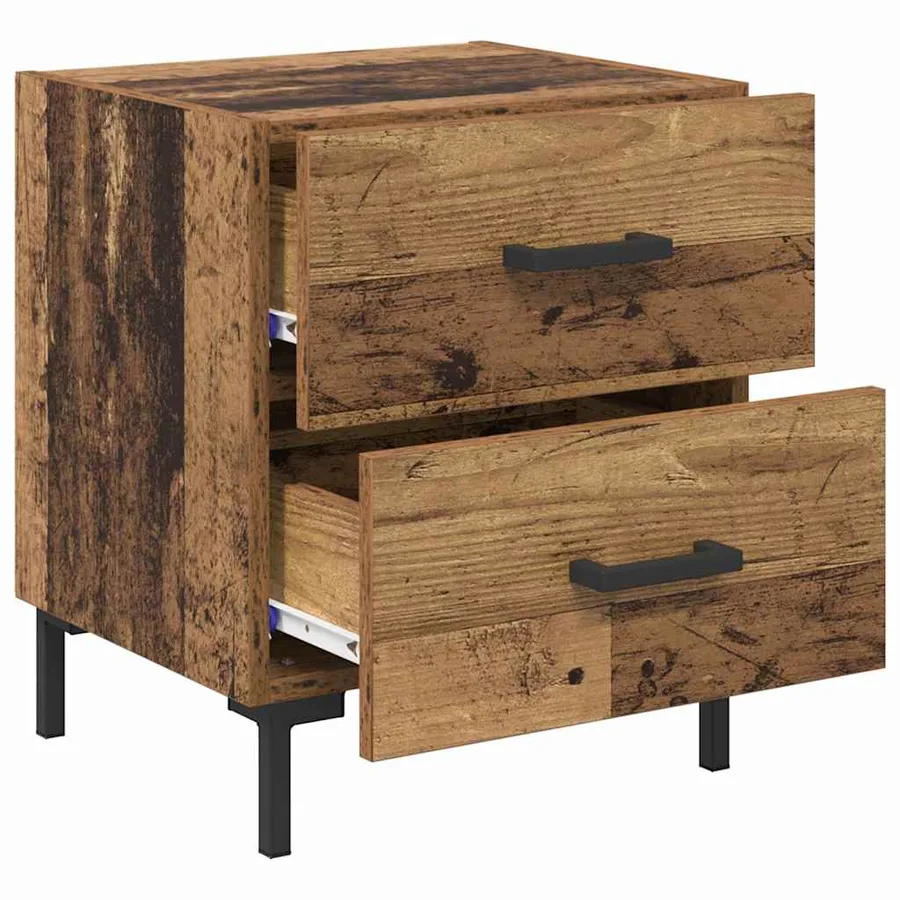 Cabinet de chevet 2 pcs Bois ancien 40 x 35 x 47,5 cm - 5