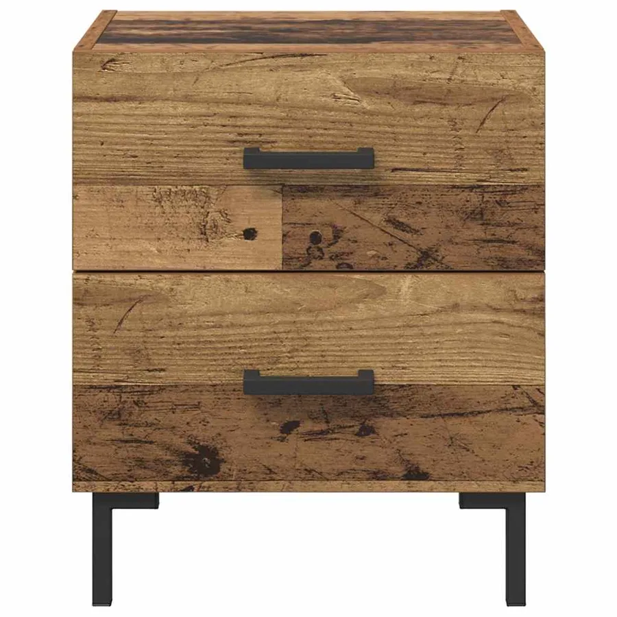 Cabinet de chevet 2 pcs Bois ancien 40 x 35 x 47,5 cm - 7
