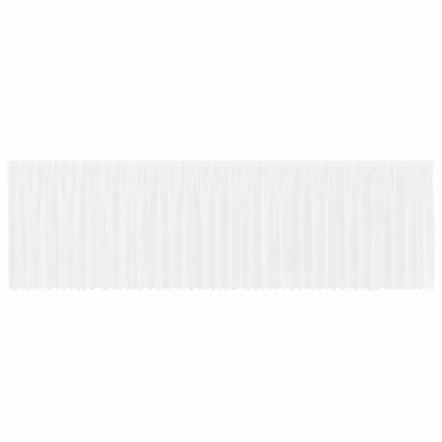 Rideau en Dentelle Floral Blanc 180 x 900 cm Polyester - 2