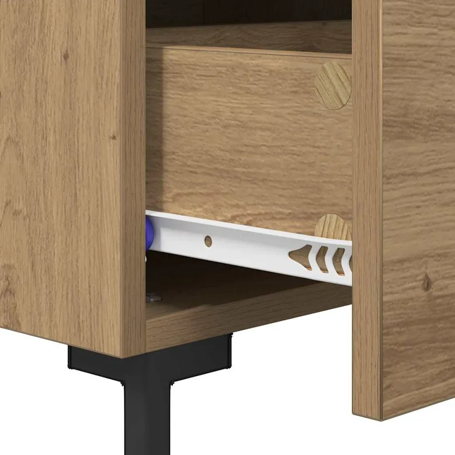 Cabinet de chevet 2 pc Chêne artisanal 40 x 35 x 47,5 cm - 10