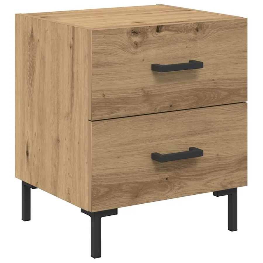 Cabinet de chevet 2 pc Chêne artisanal 40 x 35 x 47,5 cm - 6