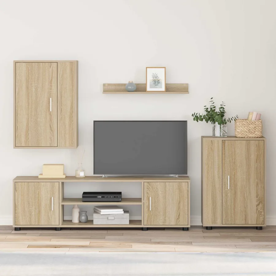 Ensemble meuble TV Chêne Sonoma Bois d'ingénierie