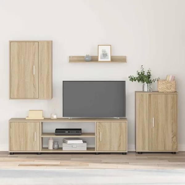 Ensemble meuble TV Chêne Sonoma Bois d'ingénierie