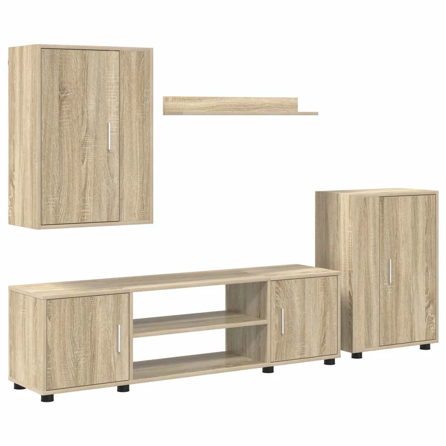 Ensemble meuble TV Chêne Sonoma Bois d'ingénierie - 2