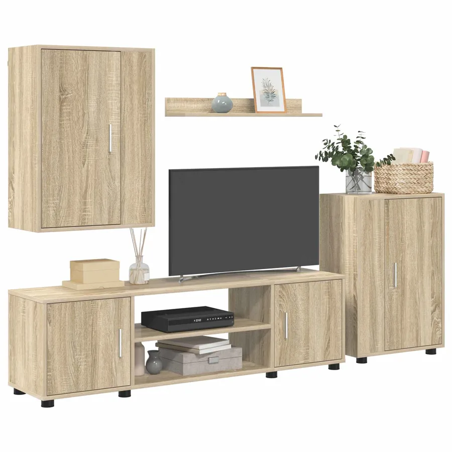 Ensemble meuble TV Chêne Sonoma Bois d'ingénierie - 3