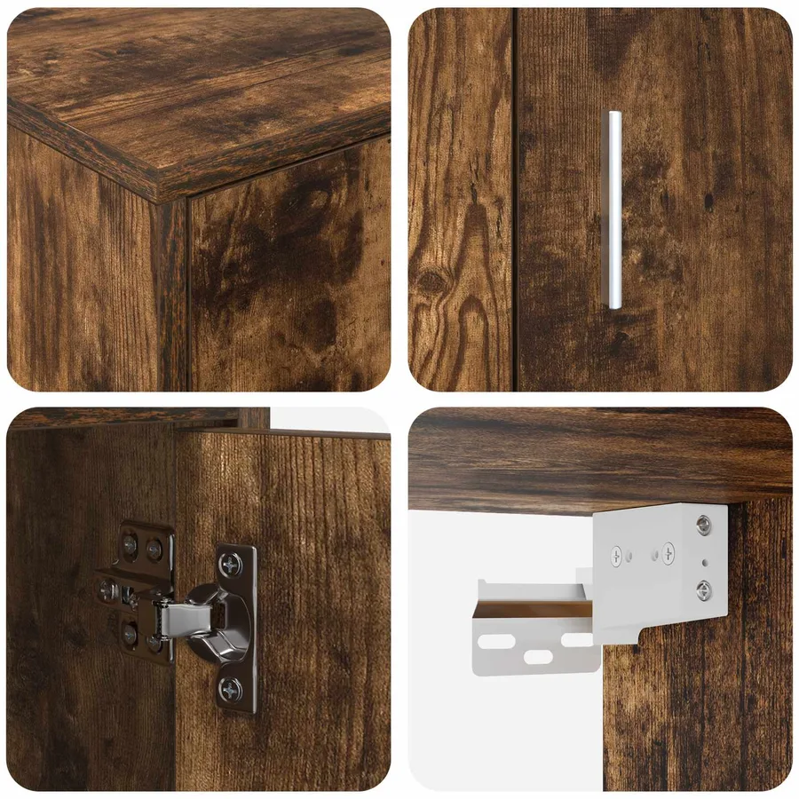 Ensemble meuble TV Chêne Fumé Bois d'ingénierie - 10