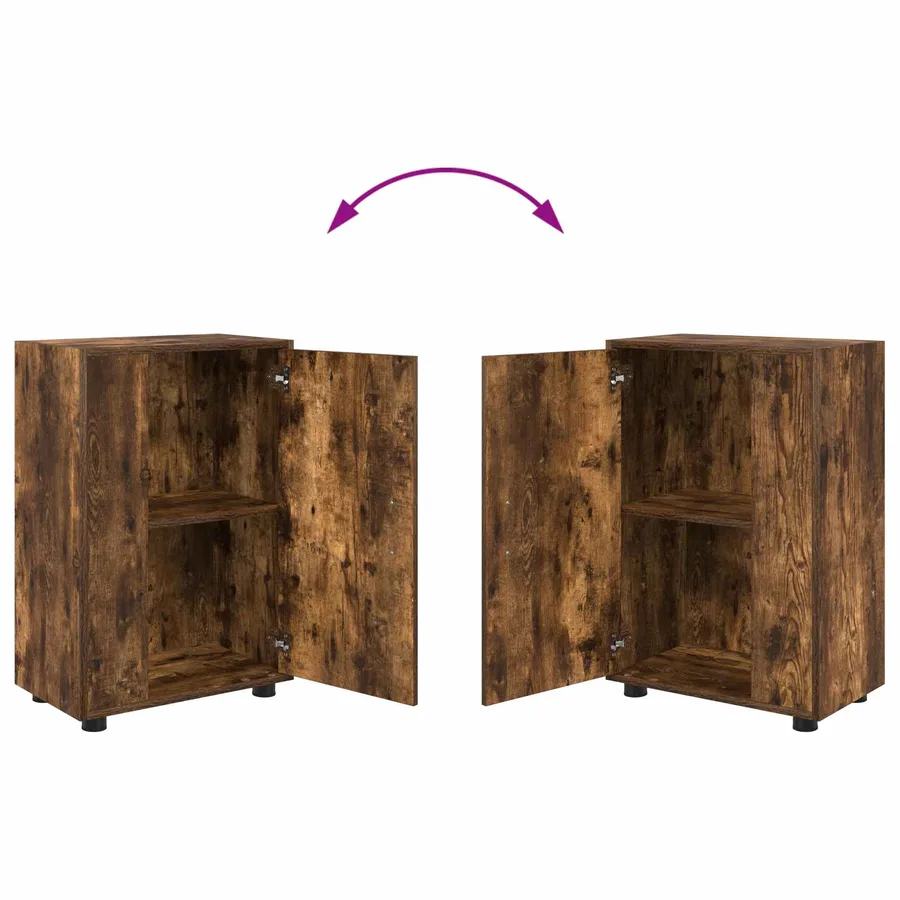 Ensemble meuble TV Chêne Fumé Bois d'ingénierie - 12