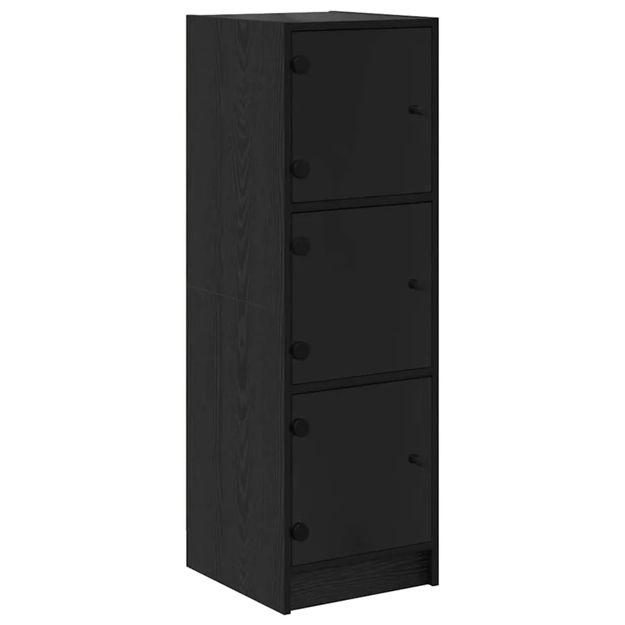 Haut Armoire Chêne noir 35 x 37 x 109 cm Bois d'ingénierie - 2