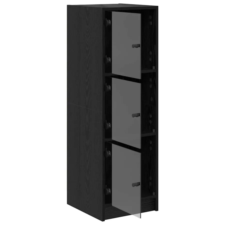 Haut Armoire Chêne noir 35 x 37 x 109 cm Bois d'ingénierie - 5