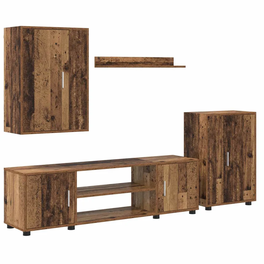 Ensemble meuble TV Bois Ancien Bois d'ingénierie - 2
