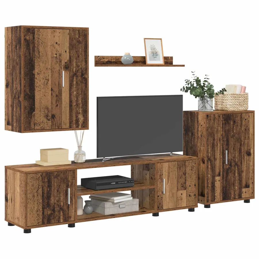 Ensemble meuble TV Bois Ancien Bois d'ingénierie - 3