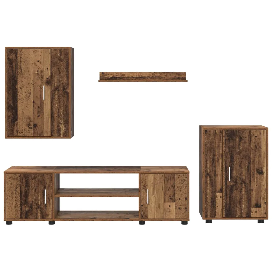 Ensemble meuble TV Bois Ancien Bois d'ingénierie - 9