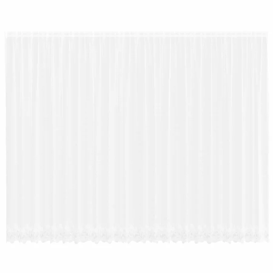 Rideau en Dentelle Floral Blanc 260 x 600 cm Polyester - 2