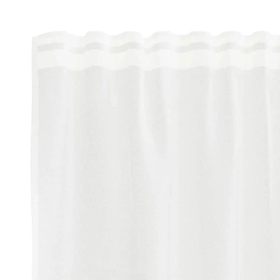 Rideau en Dentelle Floral Blanc 260 x 600 cm Polyester - 4