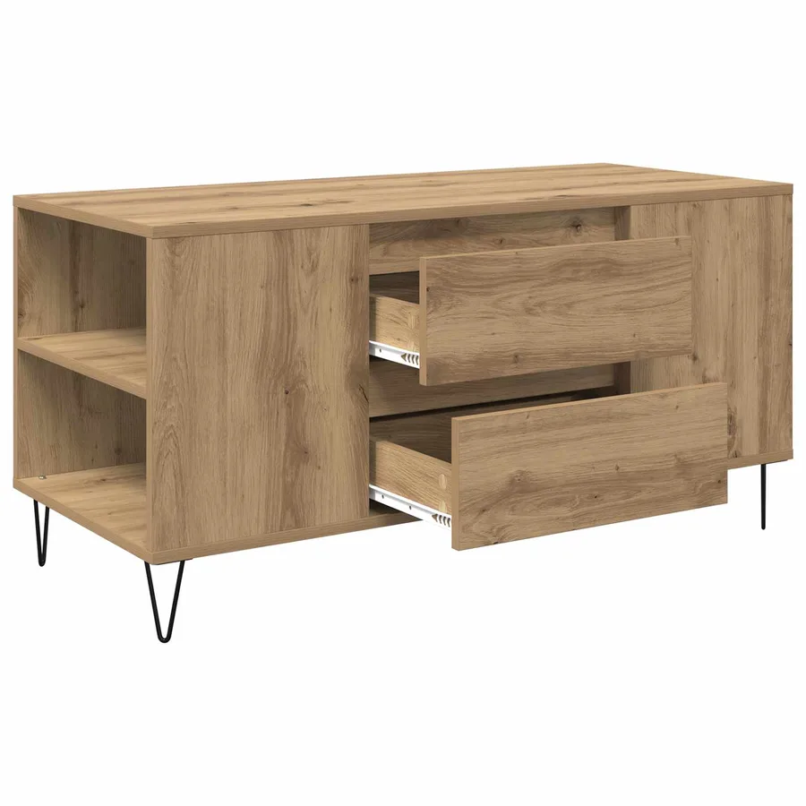 Table basse Chêne artisanal 102 x 44,5 x 50 cm - 5