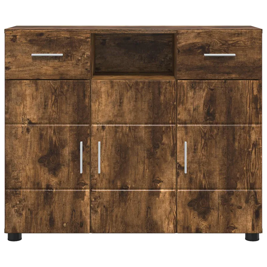 Cabinet en Bois avec tiroir Chêne fumé 88,5 x 30,5 x 73 cm - 6