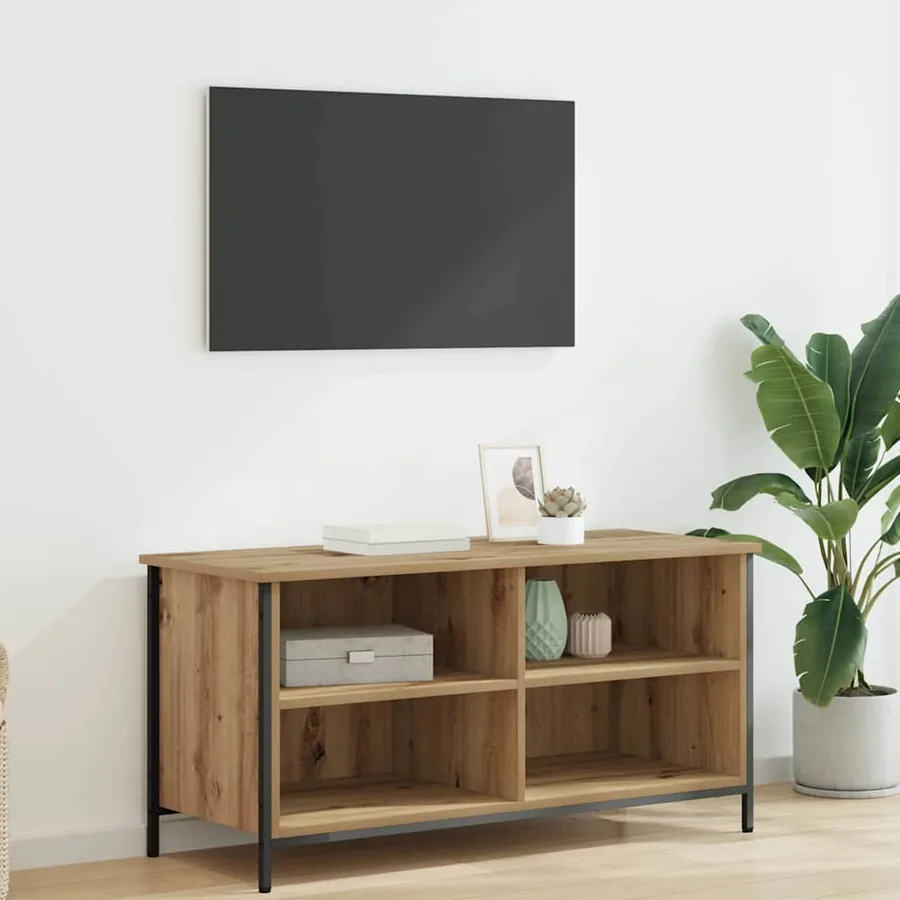 Meuble TV 100 x 40 x 50 cm Chêne artisanal Bois d'ingénierie
