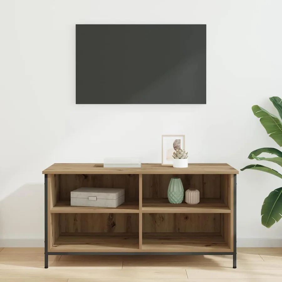 Meuble TV 100 x 40 x 50 cm Chêne artisanal Bois d'ingénierie - 4