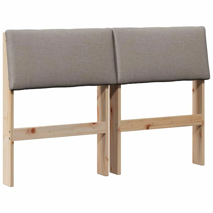 Tête de lit capitonnée Taupe 120 cm Pin massif - 2