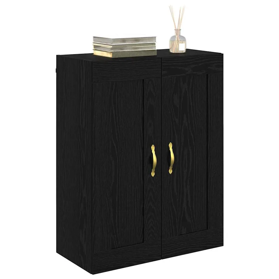 Meuble mural Chêne noir 69,5 x 34 x 90 cm Bois d'ingénierie - 3