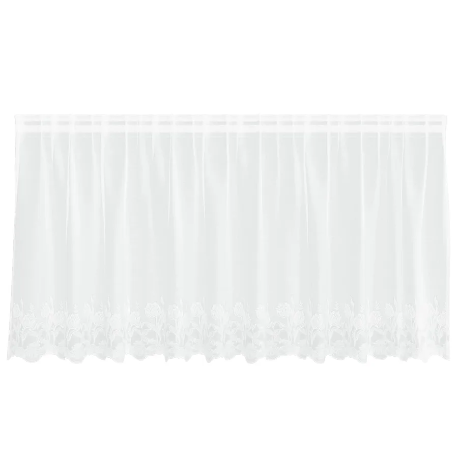 Rideau en Dentelle avec des rideaux Blanc 80 x 300 cm Polyester - 2