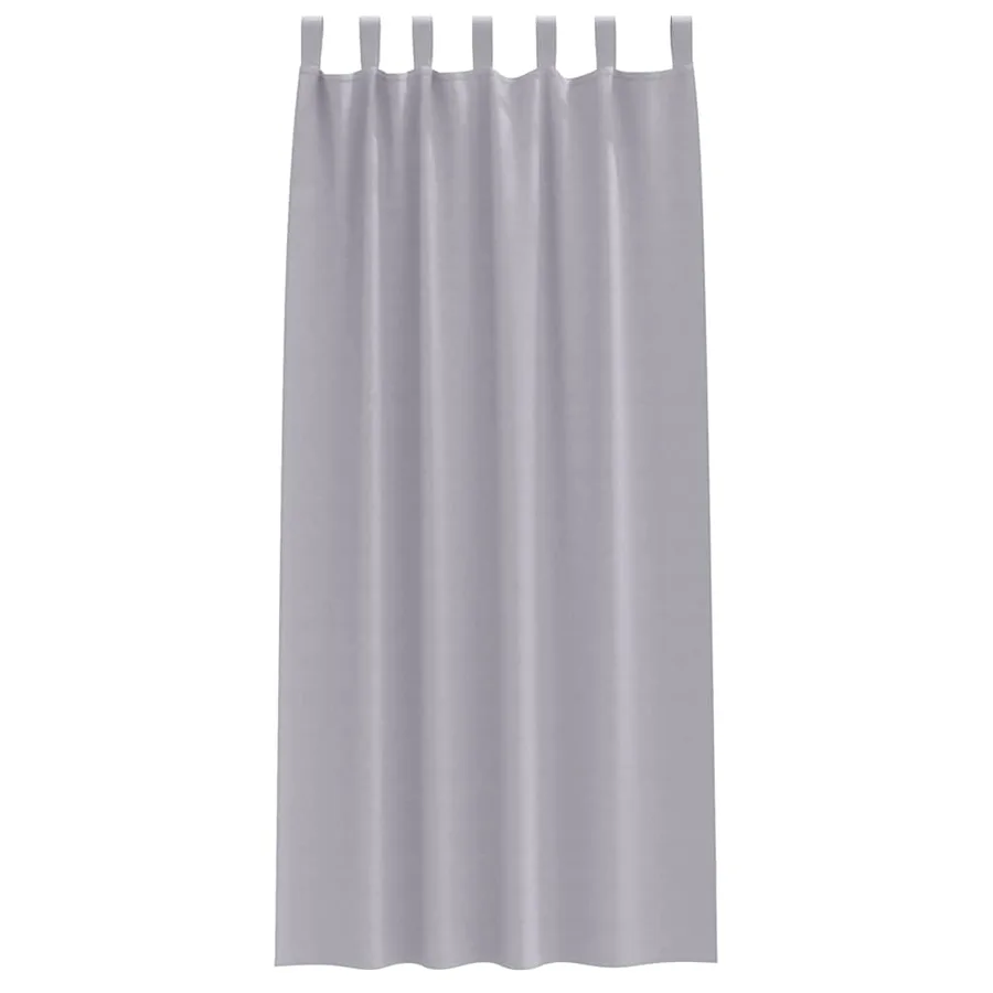 Rideaux occultants avec anneaux 2 pcs Gris métal 225 x 140 cm - 4