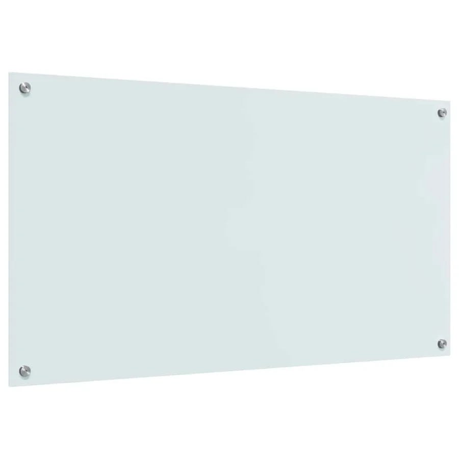 Crédence de cuisine 2 pcs Blanc 110 x 60 cm verre trempé - 6