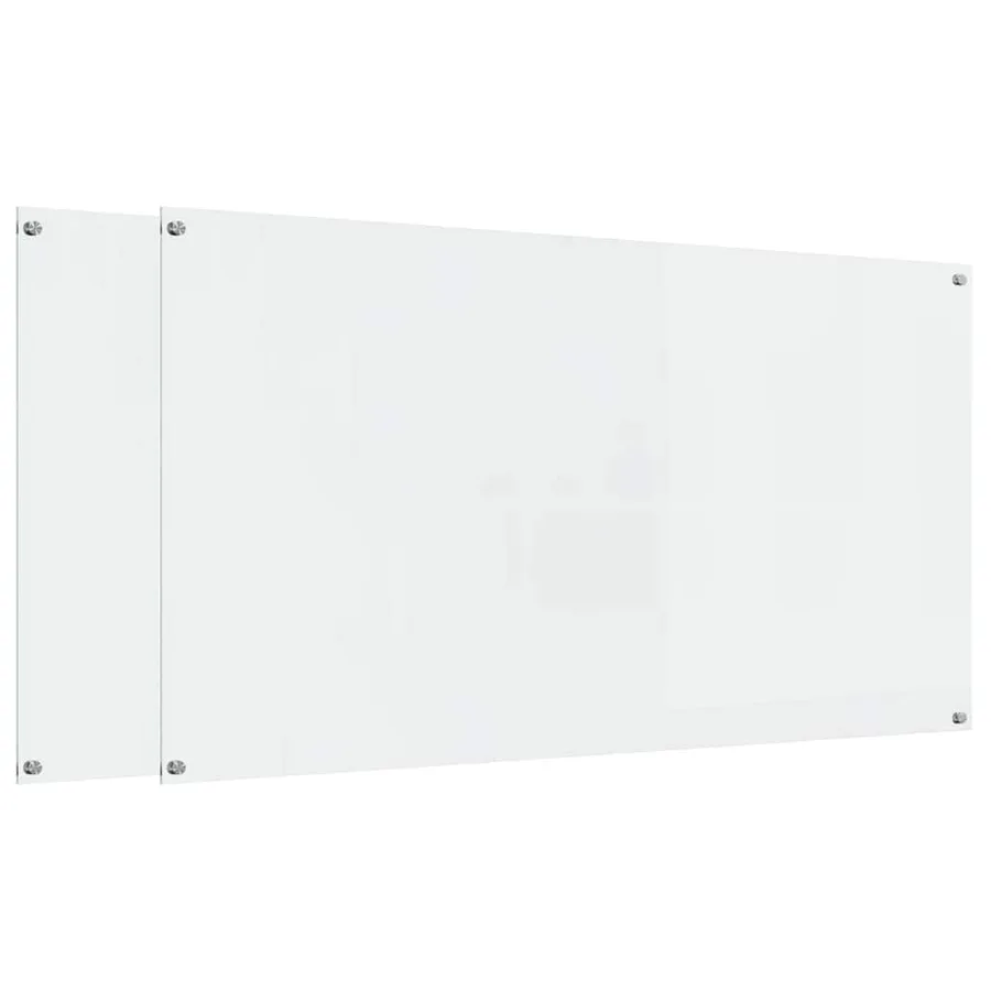 Crédence de cuisine 2 pcs Transparent 110 x 60 cm verre trempé - 2