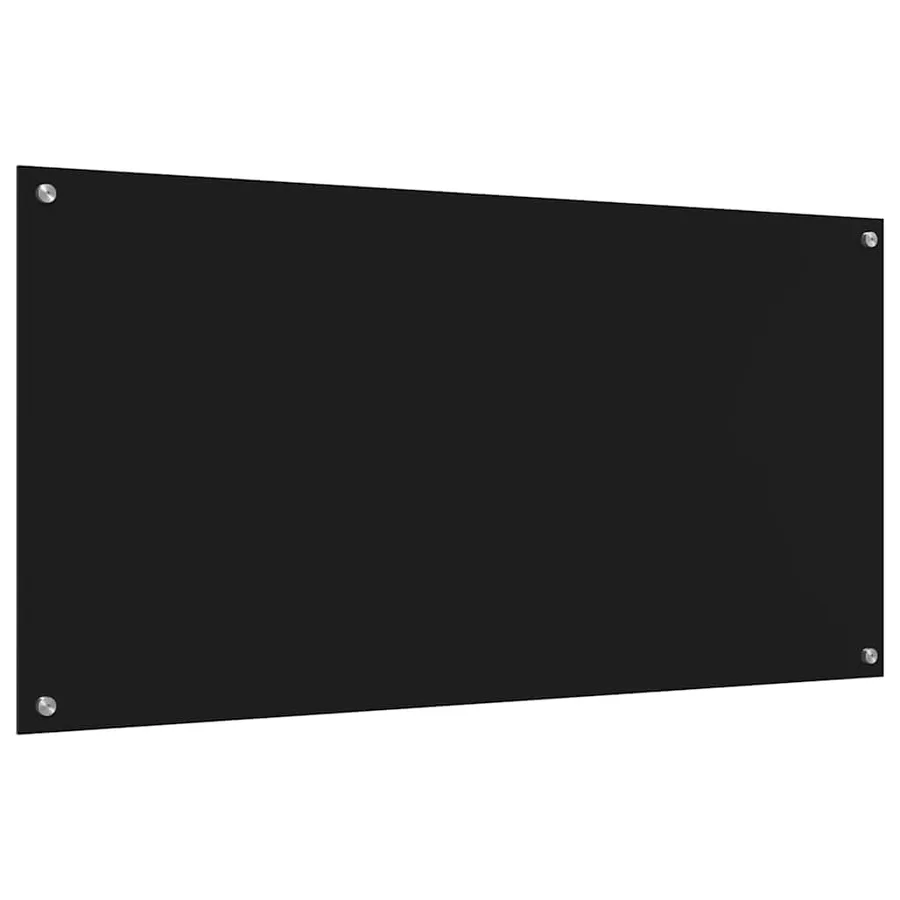 Crédence de cuisine 2 pcs Noir 120 x 60 cm verre trempé - 6