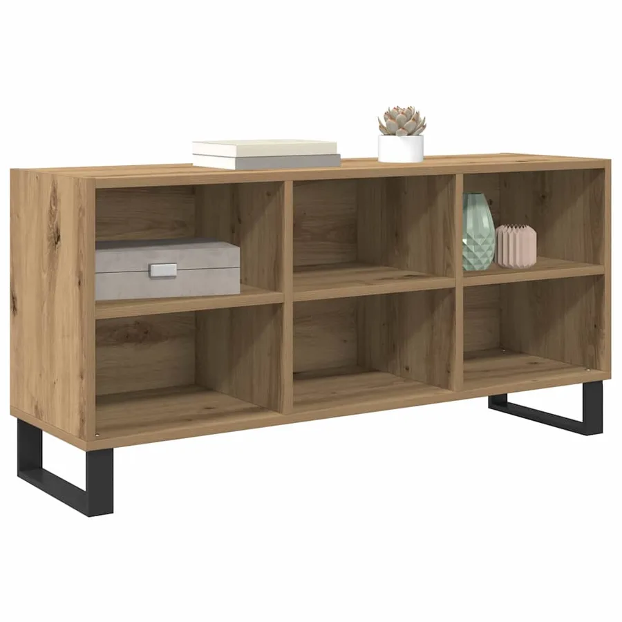 Meuble TV 103,5 x 30 x 50 cm Chêne artisanal Bois d'ingénierie - 3
