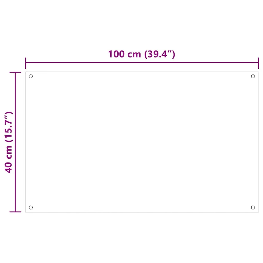 Crédence de cuisine 2 pcs Transparent 100 x 40 cm verre trempé - 8