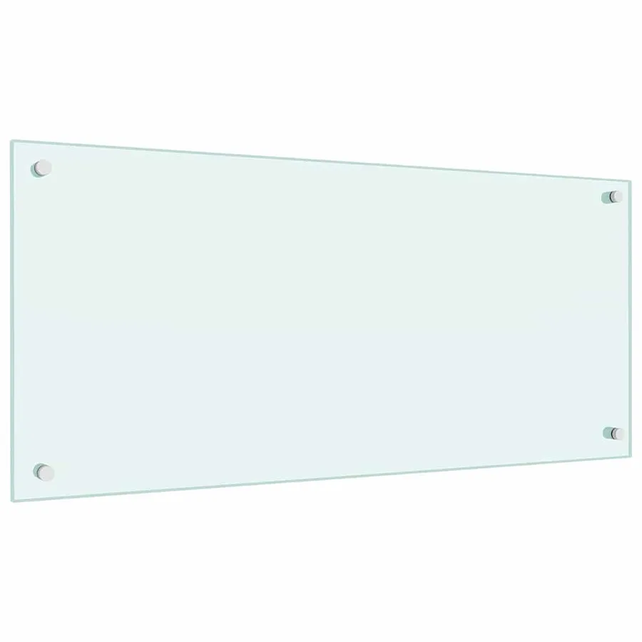 Crédence de cuisine 2 pcs Blanc 90 x 40 cm verre trempé - 3