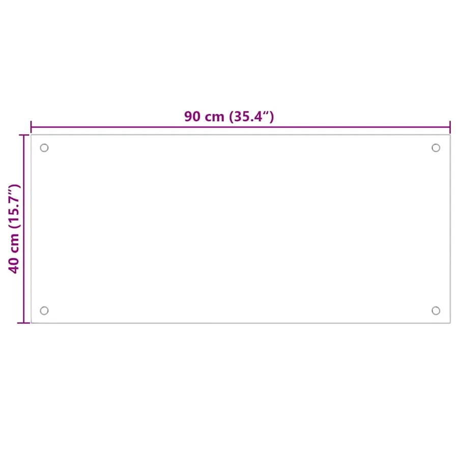 Crédence de cuisine 2 pcs Blanc 90 x 40 cm verre trempé - 8