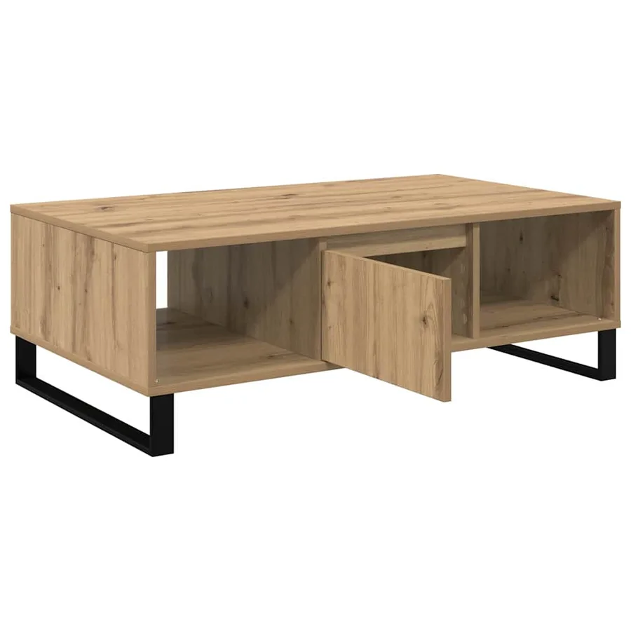 Table basse Chêne artisanal 104 x 60 x 35 cm Bois d'ingénierie - 5