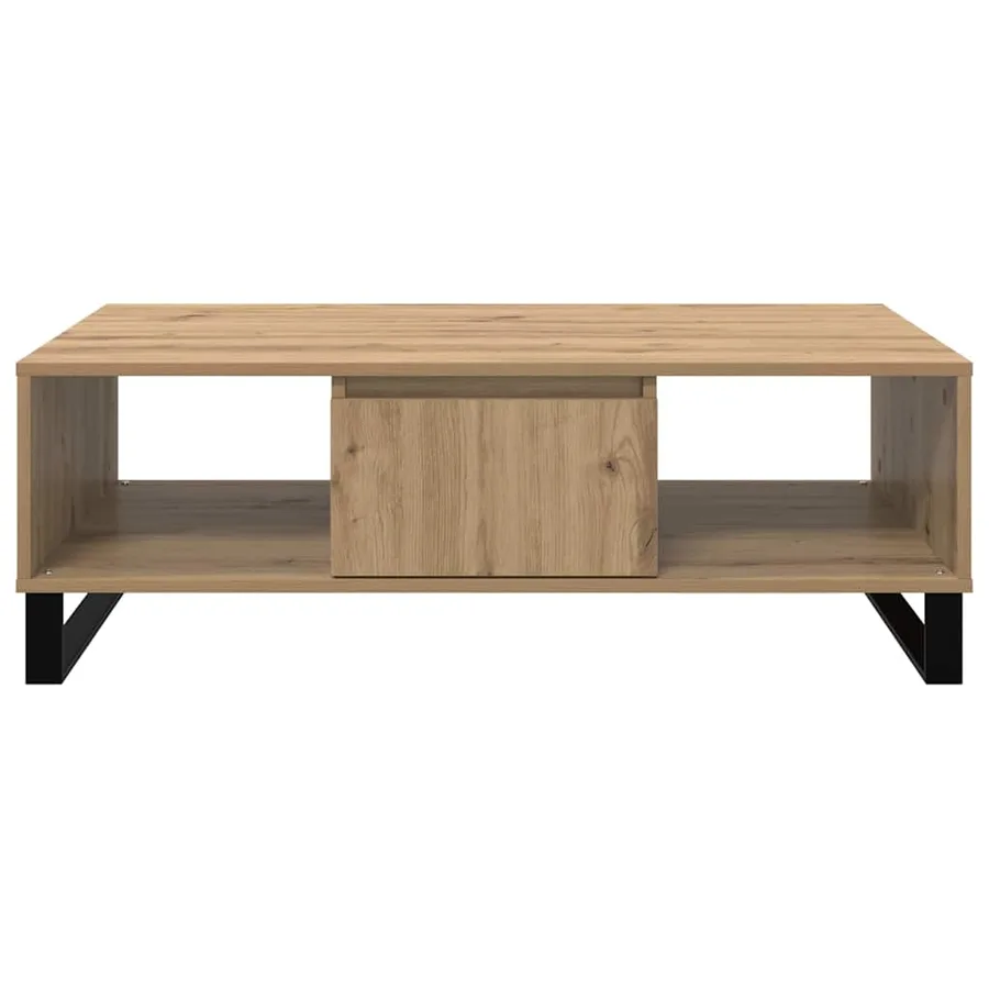 Table basse Chêne artisanal 104 x 60 x 35 cm Bois d'ingénierie - 6