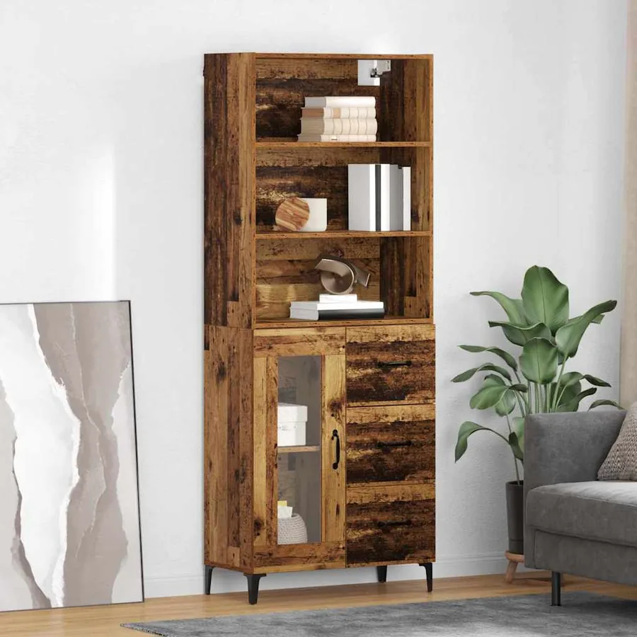 Haut Armoire Bois Ancien 69,5 x 34 x 180 cm Bois d'ingénierie