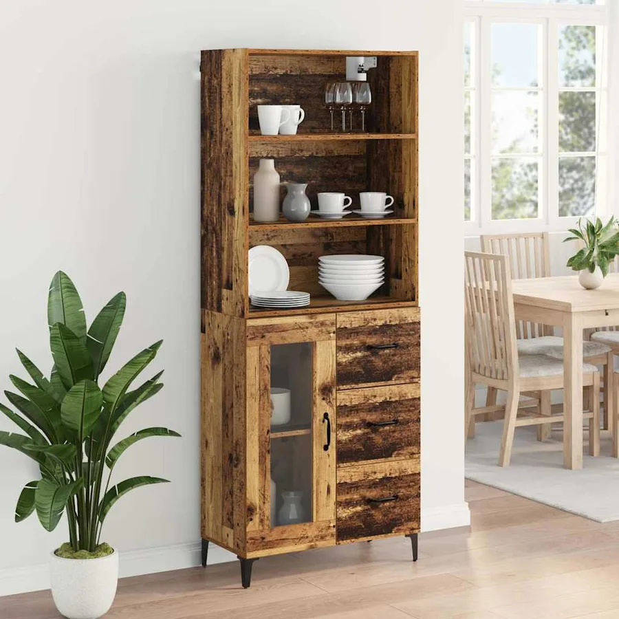 Haut Armoire Bois Ancien 69,5 x 34 x 180 cm Bois d'ingénierie - 4