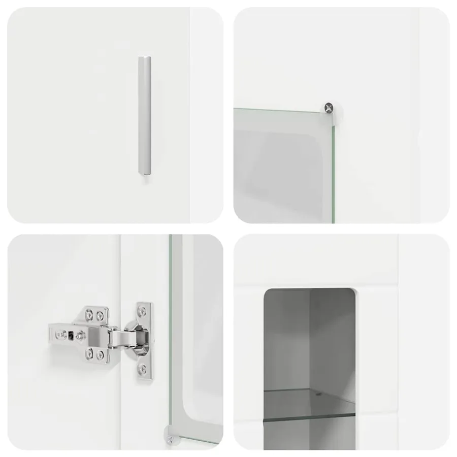 Ensemble meuble TV FLORIN 3 pcs Blanc Bois d'ingénierie - 13