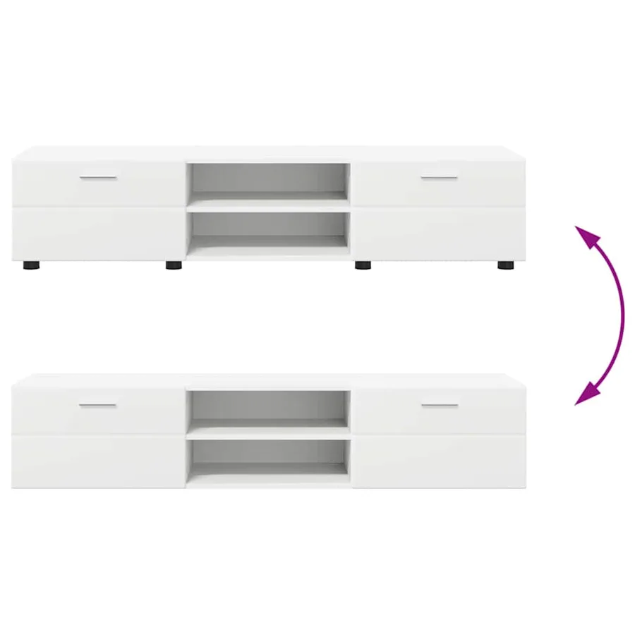 Ensemble meuble TV FLORIN 3 pcs Blanc Bois d'ingénierie - 14