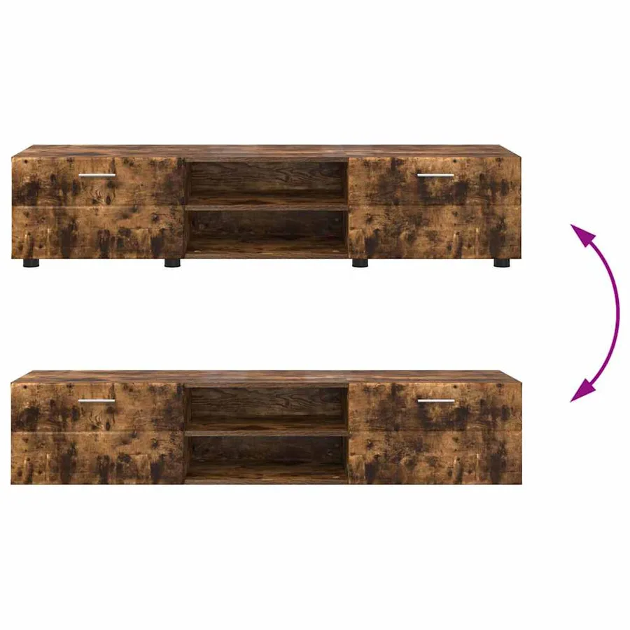 Ensemble meuble TV FLORIN 3 pcs Chêne fumé Bois d'ingénierie - 13