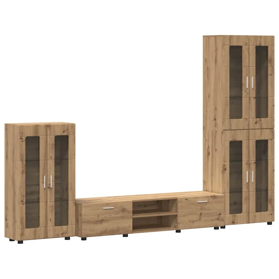 Ensemble meuble TV FLORIN 3 pcs Chêne artisanal - 2
