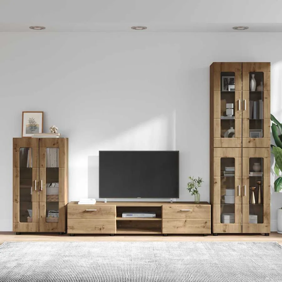 Ensemble meuble TV FLORIN 3 pcs Chêne artisanal - 4