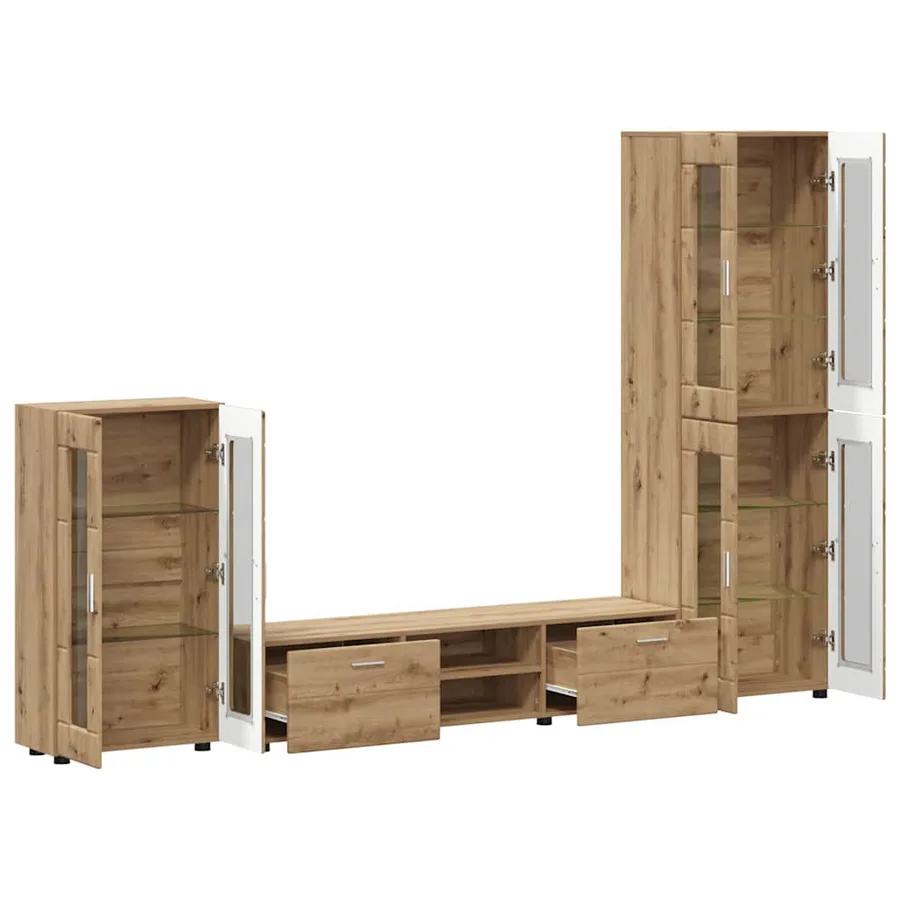 Ensemble meuble TV FLORIN 3 pcs Chêne artisanal - 5