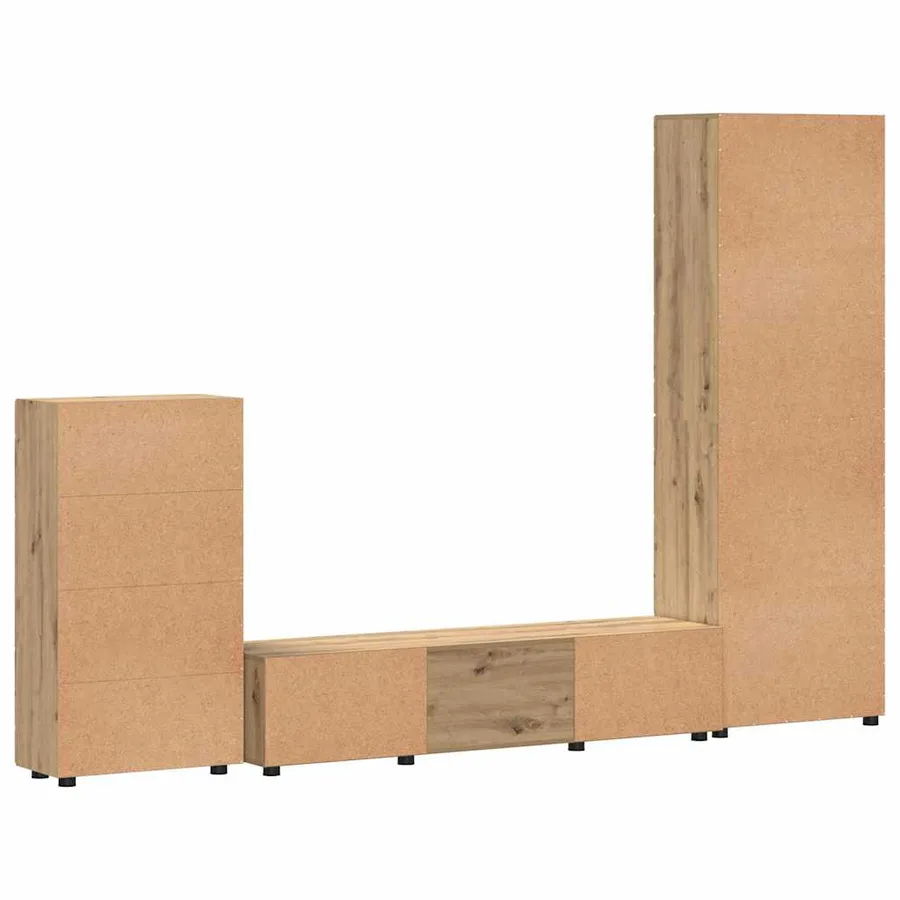 Ensemble meuble TV FLORIN 3 pcs Chêne artisanal - 8