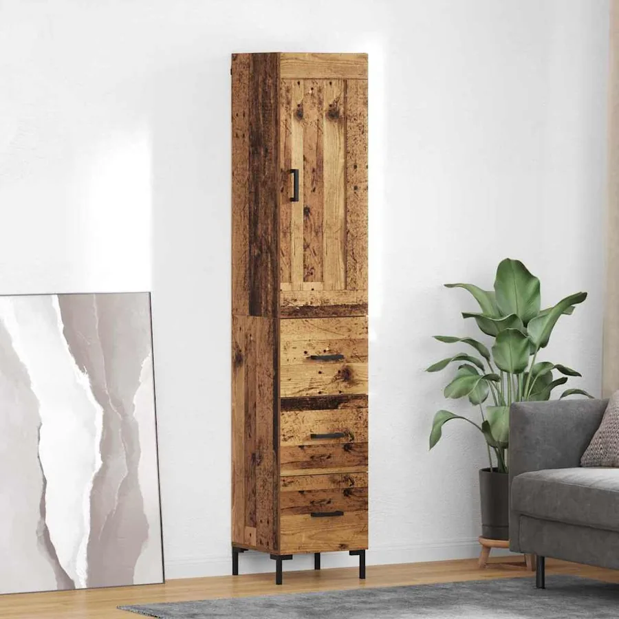 Haut Armoire Bois Ancien 34,5 x 34 x 180 cm Bois d'ingénierie