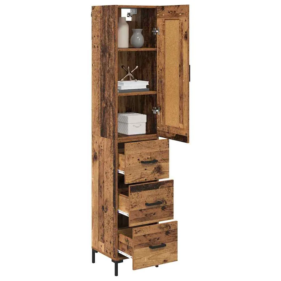 Haut Armoire Bois Ancien 34,5 x 34 x 180 cm Bois d'ingénierie - 3
